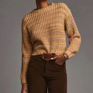 Anthropologie Ribbed Crewneck Sweater, size small